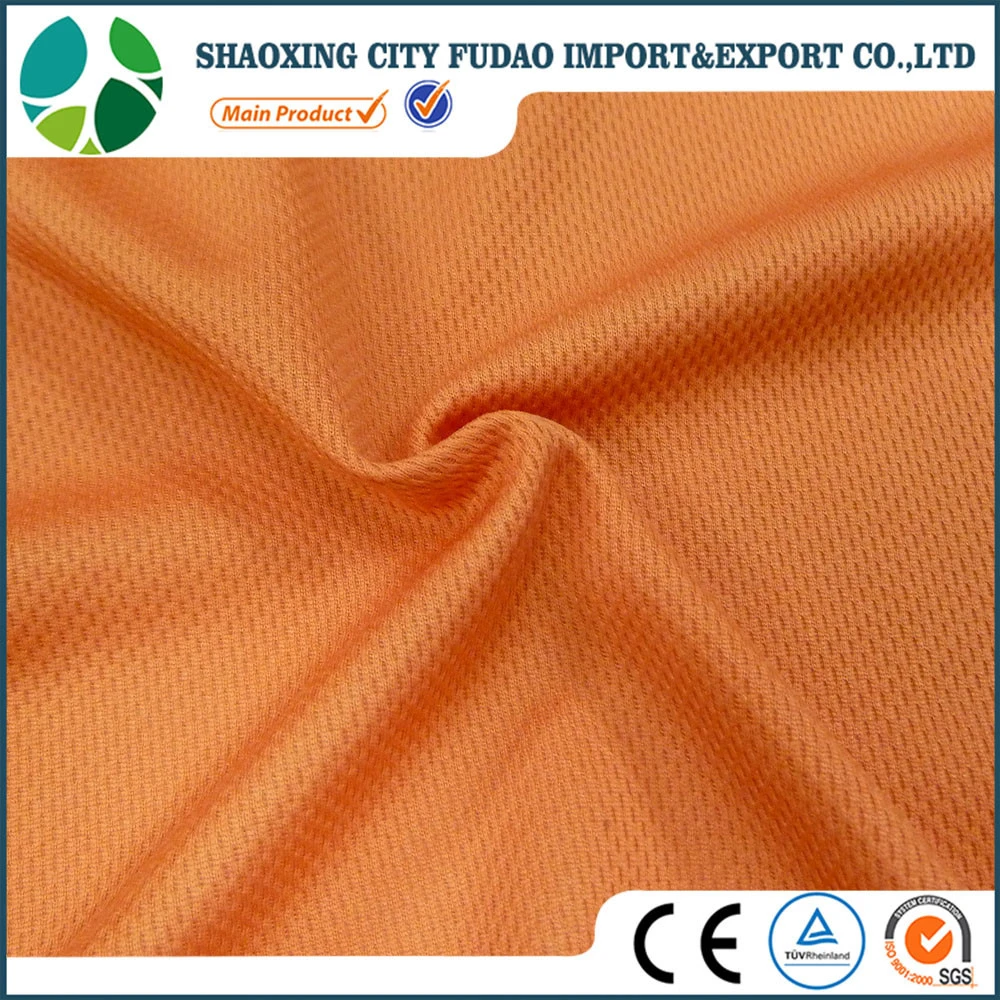 Double faced eyelet fabric knitting sports wear 100% polyester sports fabric