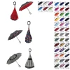 Double Layer Windproof C Shape Handle Inverted UV Protection Parasol Reverse Umbrellas