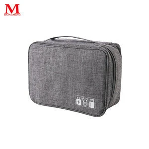 Double layers travel bag electronics accessories case portable tooling bag