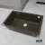 Import Double Single Bowl Undermount Quartz Stone Black Kitchen Sink from China