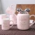 Import Drinkware Gift For Friends Pink Coated Beautiful Bow Design Cups Tea Coffee Cup Sets With Tray Tea Pot With Cup from China