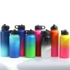 Drinkware vacuum flask August 18oz custom logo Stainless Steel water bottle with straw, Wide Mouth with Leak Proof Flex Cap