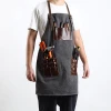 Dropshipping High-end Custom Leather Work Apron Genuine Leather Carpenter Apron For Men