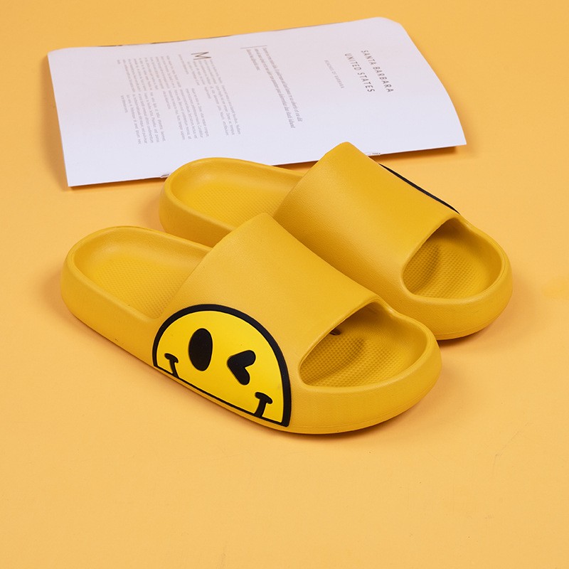 dropshipping products 2021 summer beach cute smiley side slides women bathroom EVA slippers