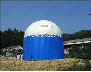 Dual Membrane Bio methane Gas holder on Biogas Digester