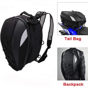 Dual Use Motorcycle Waterproof Helmet Bag Motorcycle Seat Tail Bag