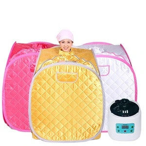 Dubai home high quality one person foldable portable mini ozone steam sauna massage rooms tent for sale