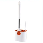 durable TPR Cleaning toilet brush and holder set for bathroom toilet brush and plunger set toilet brush cleaner