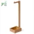 Import Easy Use Free-standing Rolling Bamboo Standing Toilet Paper Towel Roll Holder With Tissue Tray Box At Living Home from China