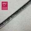 Eco-friendly feature rhinestone decorative bling-bling lace trim for bags
