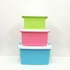 Eco-Friendly in stock finished containers plastic wholesale plastic storage box with lids
