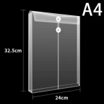 Economic Clear PP  Plastic  A4 Roped Expandable File Folder Organizer Large Capacity Contract Paper Roped File Bag Document Bag