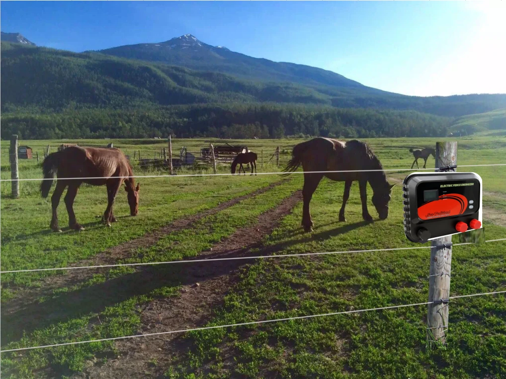 Electric fencing system fencing project for animals(cows, horses, elephants, chickens) or farmland