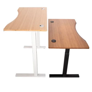 Electric Sit And Standing Desk Height Adjustable Furniture Desk Bamboo Table Top Office desktop
