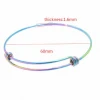 Elite Rainbow Color Stainless Steel Adjustable Expandable Wire Bangle Wholesale Jewelry