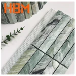 Emerald Green Three-Dimensional Triangular Natural Stone Mosaic Tile For Bathroom Kitchen Background Wall
