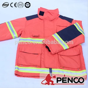 EN 469 verified red nomex fireman rescue uniform