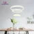 Import Energy Saving big modern lighting fixtures home white annular led chandelier pendant lamp from China