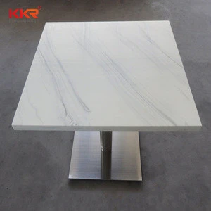 Engineered stone dining table and chair / cultured marble stone restaurant table