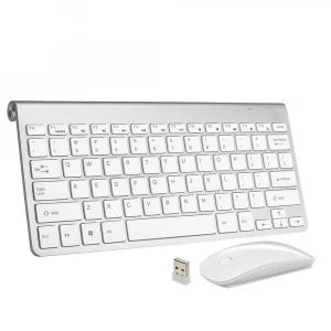English Letter Ergonomic Membrane  Computer PC Laptop Portable Smart TV Slim Mini USB Wireless Keyboard Mouse Combos