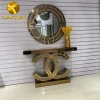 Entry table console living room stainless steel modern furniture console table with marble top console mirror table CT100