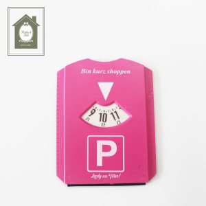 Europe Popular 3 in 1 AutoPlastic Parking Disc With Ice Scraper Multi Function Customized Logo Printed Car PP Parking Timer Pink