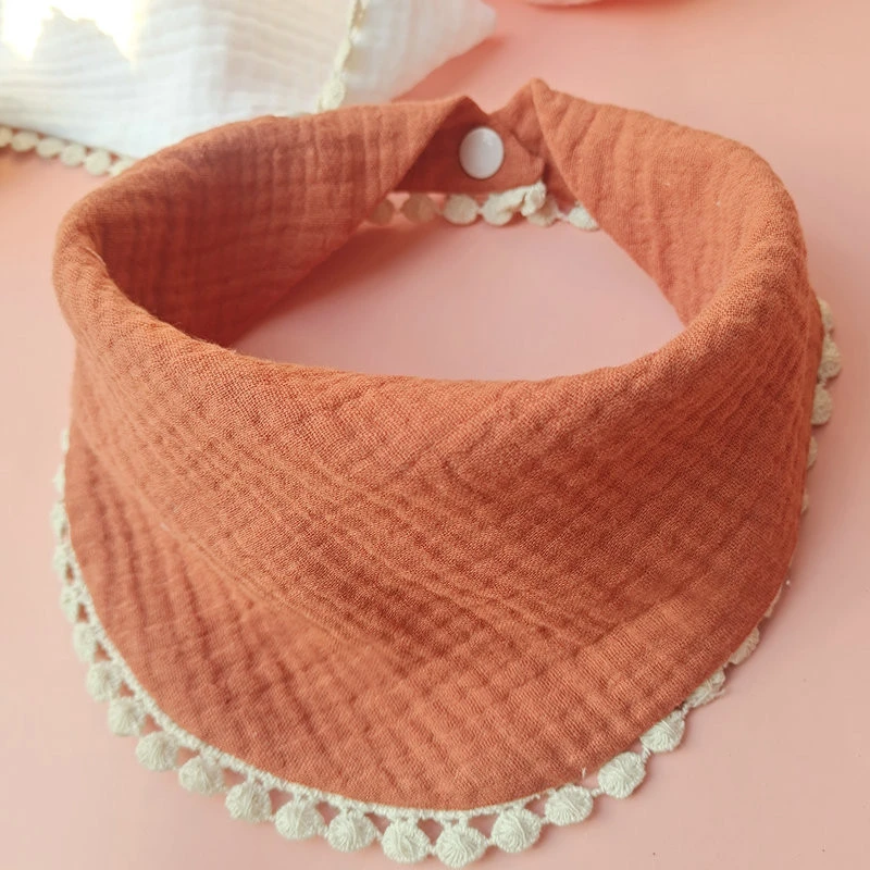 Europe Style Soft  Eco-Friendly Cotton Bibs with Tassels baby bibs bandana