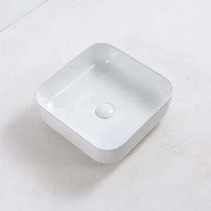 European design bathroom hot sale wash basin square ceramic art basins washroom wash hand sink counter top wash basin