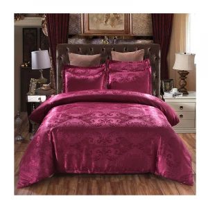 European Style Oeko-tex Custom Jacquard Luxury Satin Silk Hotel Bedding Sets