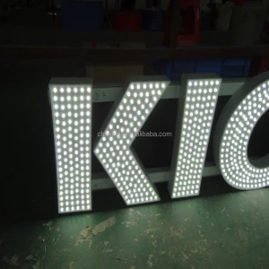 exposed waterproof high luminance cheap outdoor advertisement LED punching letter sign