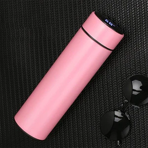 Factory Custom 500ML Vacuum Smart Stainless Steel Thermos Water Bottle With Thermometer