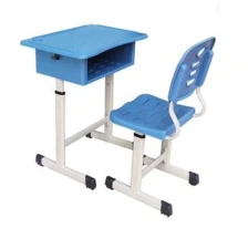 Factory direct popular type college school students aluminium single desk and chair for adults