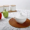 Factory direct selling cheap white porcelain soup tureen for hotel
