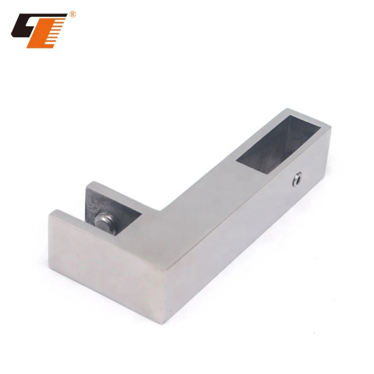 Factory direct selling precision cast stainless steel bathroom fitting L connector for glass door flange clamp