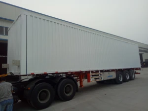 Factory directly supply 40ft tri-axle box cargo truck semi trailer