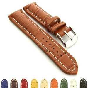 Factory Genuine calfskin leather watch strap 25mm watch band