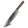 Factory Hot Sale Premium Quality 8 inch Damascus Utility Knife with Rose Wood Handle OEM/ODM Service