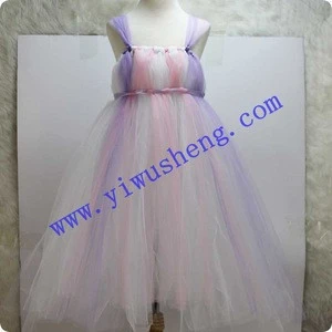 Factory Latest Beautiful Soft Tulle Pink Girls Party Wear Dress Girls Dresses Wedding Party Girl Dress