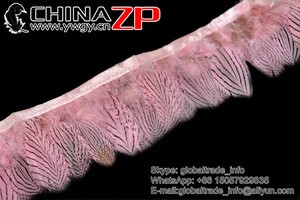 Factory outlets Immediately Shipping Size 10-15cm Dyed Light Pink Silver Pheasant Plumage Feather Trim For Cosplay