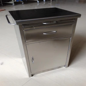 Factory price stainless steel hospital bedside storage cabinet