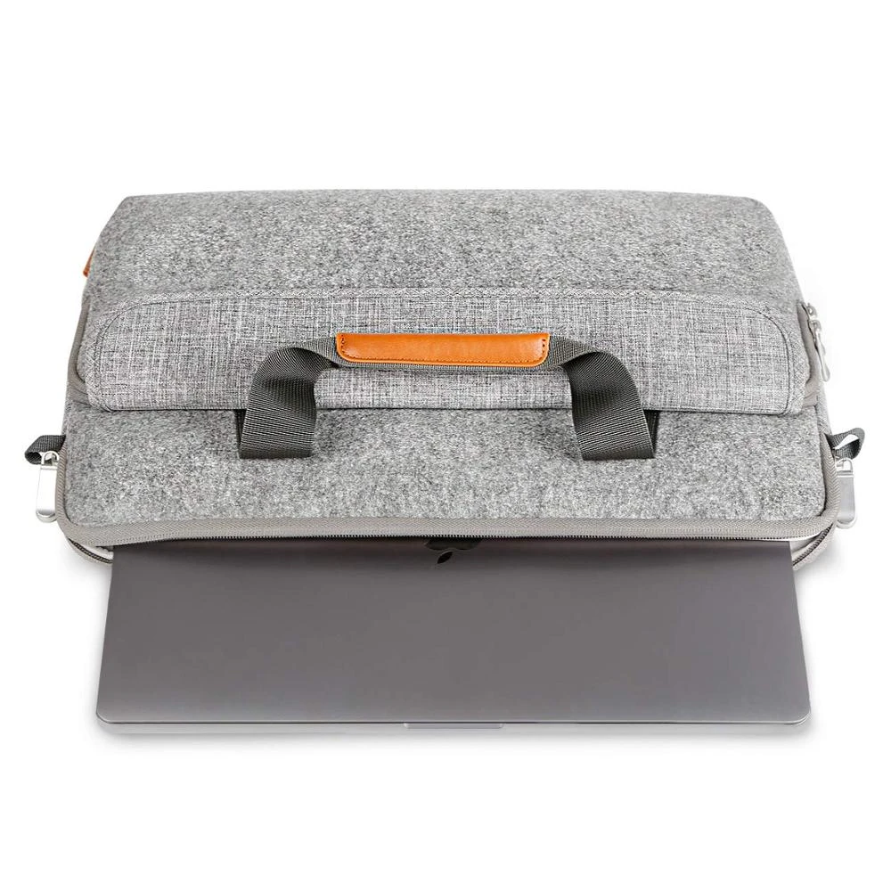 Factory supplier light weight large capacity hard felt frame hp laptop bag with logo handbag laptop tote