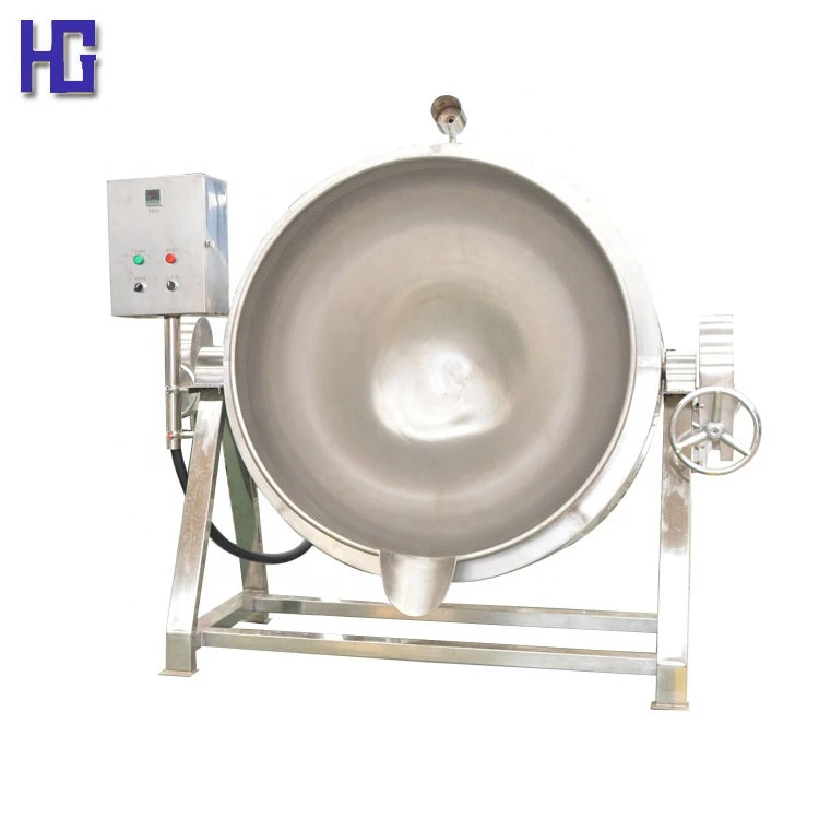 Factory supply 200L Industrial high efficiency gas cooking pot Gas Jacketed Pot Kettle Gas Cooking Pot