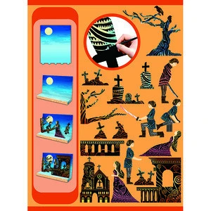 Factory Supply Imagination Customized DIY Toys Scratch Art Paper Card