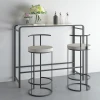 Factory wholesale luxury furniture rectangular wood and metal iron modern  bar table desk