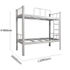 Fahion style white steel bed frame double layer bed metal deck bed