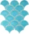 Import Fan shape blue ice cracked ceramic mosaic for swimming pool floor tiles from China