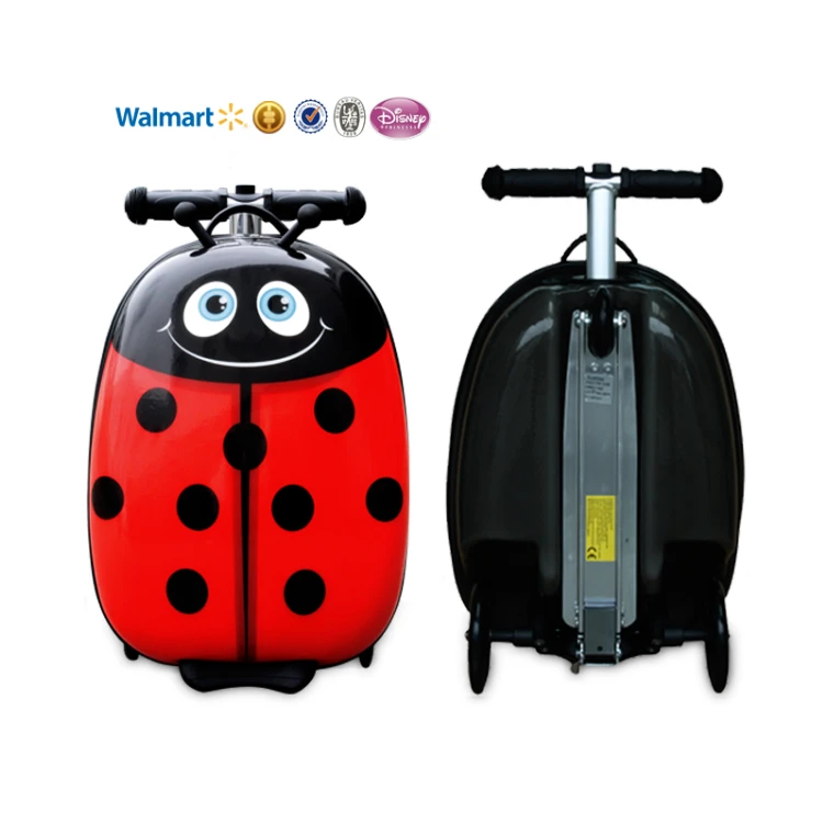 Fashion Amazon hot sale 19inch EVA custom 3D trolley traveling bags sample available kids scooter luggage suitcase for children