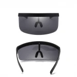 Fashion One Piece Oversize Custom Logo Sports Gogle Shield Men Women Sunglasses