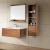 Import Fashion popular bathroom furniture, bathroom vanity with sink and modern mirror. from China