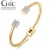 Import Fashion Quality Stable Stock Crystal Rhinestone 18K Gold Jewelry Stainless Steel Cuff Bracelet Bangle Woman from China
